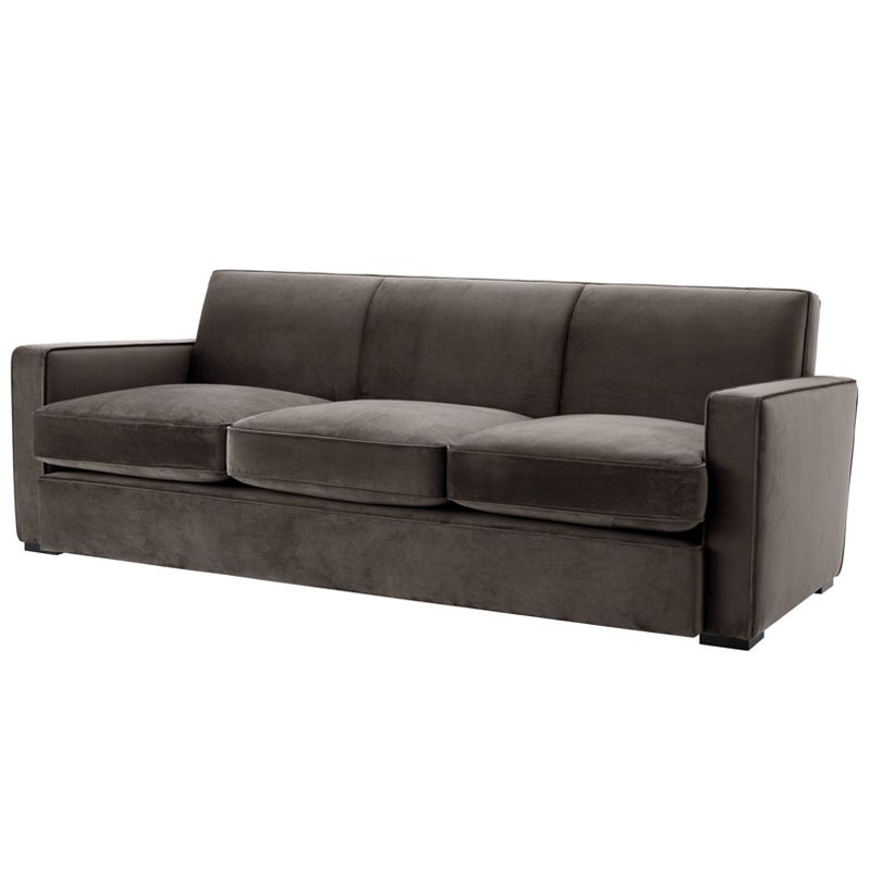Диван Eichholtz Sofa Edmond grey Серый Черный Диван Eichholtz Sofa Edmond grey Серый Черный в Челябинске | Loft Concept