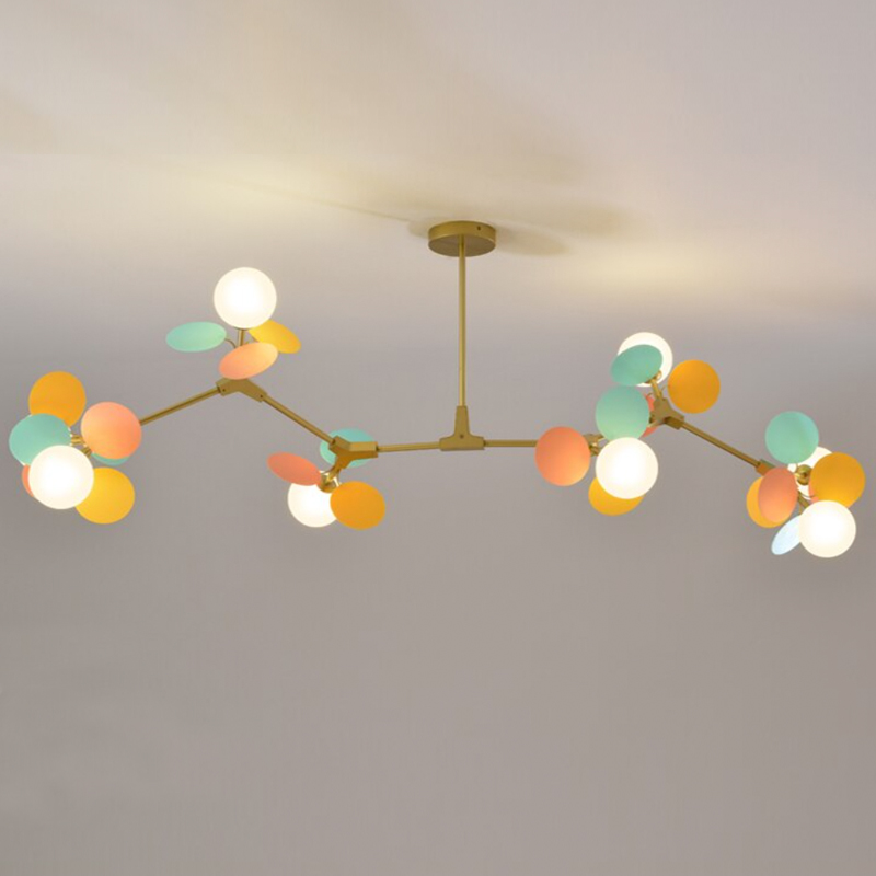Люстра MATISSE Chandelier branch Золотой Белый Мульти Светло-серый Люстра MATISSE Chandelier branch Золотой Белый Мульти Светло-серый в Челябинске | Loft Concept