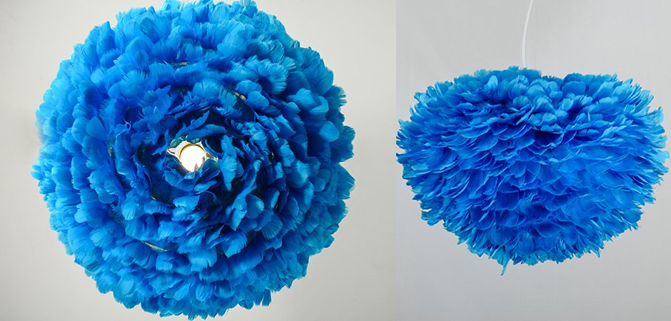 Люстра из перьев Plumage Blue Люстра из перьев Plumage Blue - Loft-Concept в Челябинске