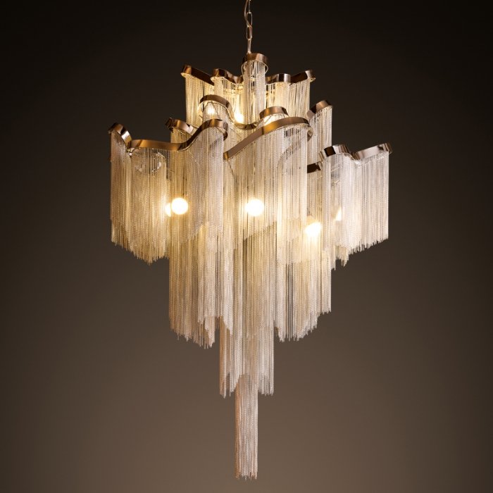 Люстра Ava Chain Atlantis Chandelier Хром Темный хром Золотой Люстра Ava Chain Atlantis Chandelier Хром Темный хром Золотой в Челябинске | Loft Concept
