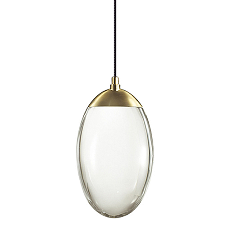 Подвесной светильник с плафоном в форме капли Crystal Transparent Drop Прозрачное Стекло Бронза в Челябинске | Loft Concept 