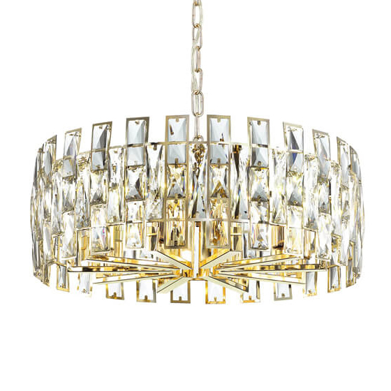 Люстра Tribuno Chandelier 10 Золотой Прозрачный Люстра Tribuno Chandelier 10 Золотой Прозрачный в Челябинске | Loft Concept