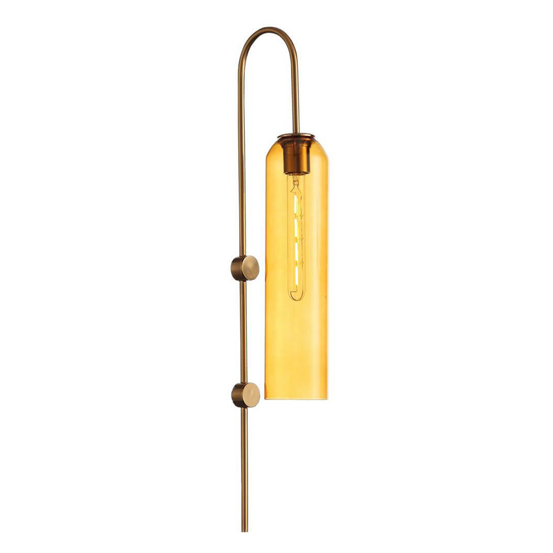 Бра ARTICOLO float Wall Sconce Amber Янтарный Латунь Бра ARTICOLO float Wall Sconce Amber Янтарный Латунь в Челябинске | Loft Concept