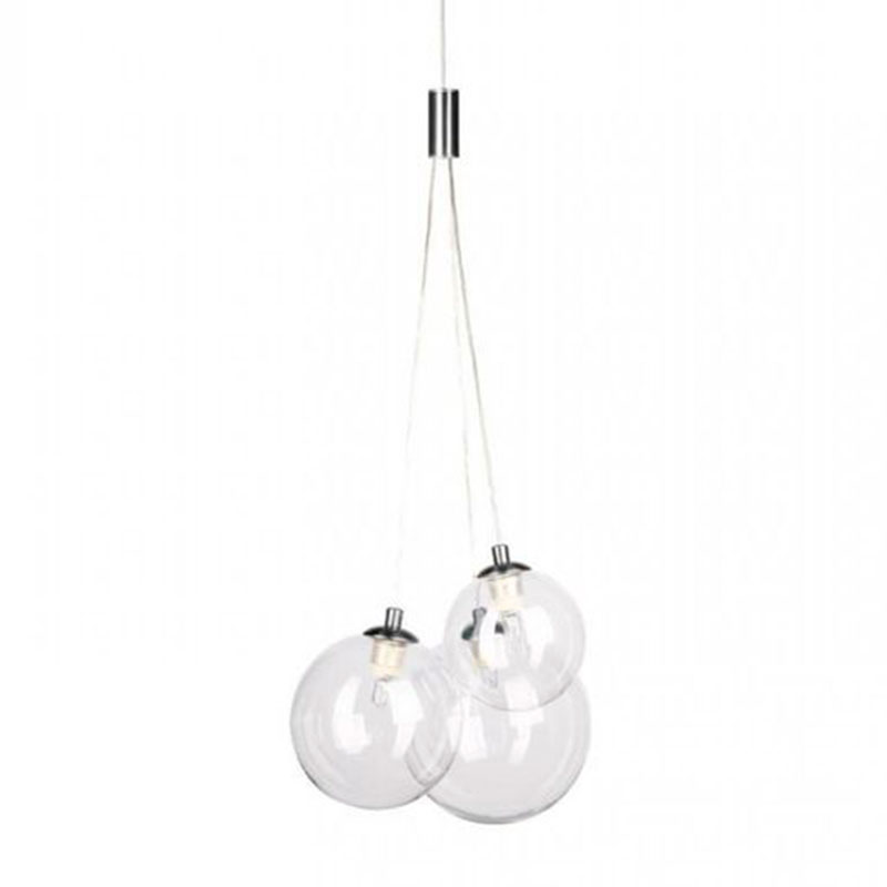 Люстра Multi Ball White Серебряный Прозрачное Стекло Люстра Multi Ball White Серебряный Прозрачное Стекло в Челябинске | Loft Concept