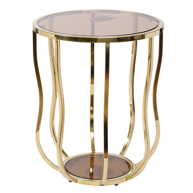 Приставной стол Fedric Side Table gold Глянцевое золото Приставной стол Fedric Side Table gold Глянцевое золото в Челябинске | Loft Concept