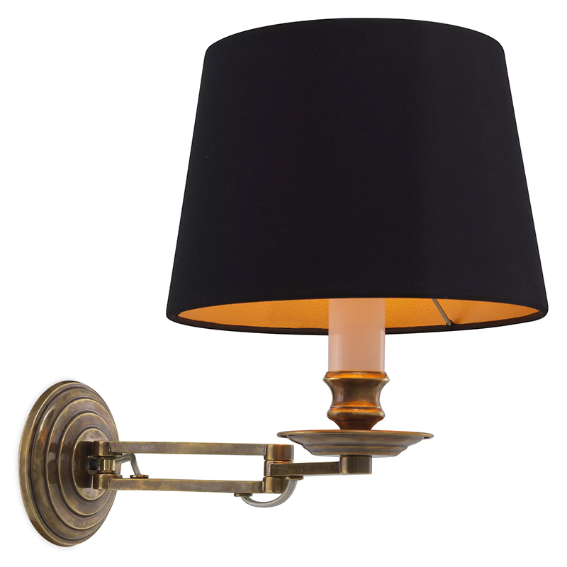 Бра Eichholtz Wall Lamp Eclips Латунь Черный Бра Eichholtz Wall Lamp Eclips Латунь Черный в Челябинске | Loft Concept