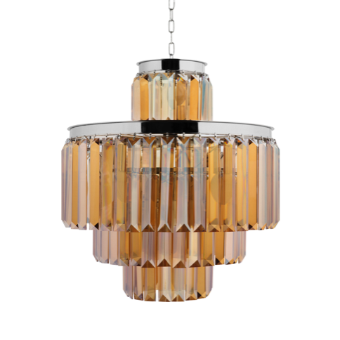 Люстра RH 1920s Odeon Smoke Chandelier 50/4 Янтарь (Amber) Хром Люстра RH 1920s Odeon Smoke Chandelier 50/4 Янтарь (Amber) Хром в Челябинске | Loft Concept