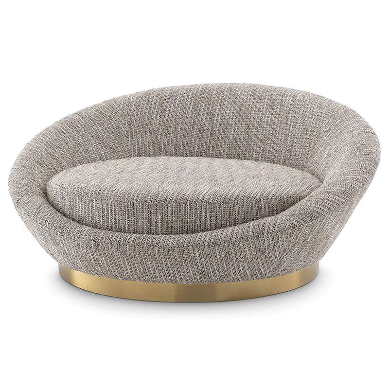 Диван Eichholtz Sofa Duardo Mademoiselle Beige Бежево-серый Латунь Диван Eichholtz Sofa Duardo Mademoiselle Beige Бежево-серый Латунь в Челябинске | Loft Concept