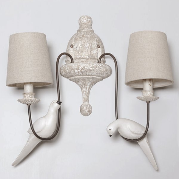 Бра Norman Bird Wall Lamp double ivory ( слоновая кость ) в Челябинске | Loft Concept 