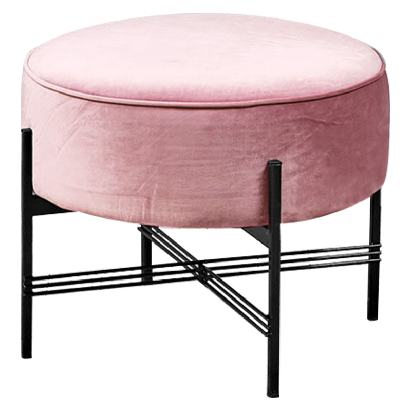Пуф розовый велюровый Sanjay Velour Pouf Pink Дымчатая Роза Черный Пуф розовый велюровый Sanjay Velour Pouf Pink Дымчатая Роза Черный в Челябинске | Loft Concept