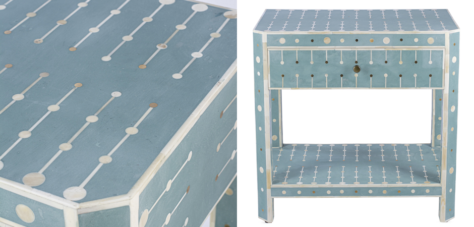 Тумба Sprout Bone Inlay Bedside 1 DRAWER Тумба Sprout Bone Inlay Bedside 1 DRAWER - Loft-Concept в Челябинске