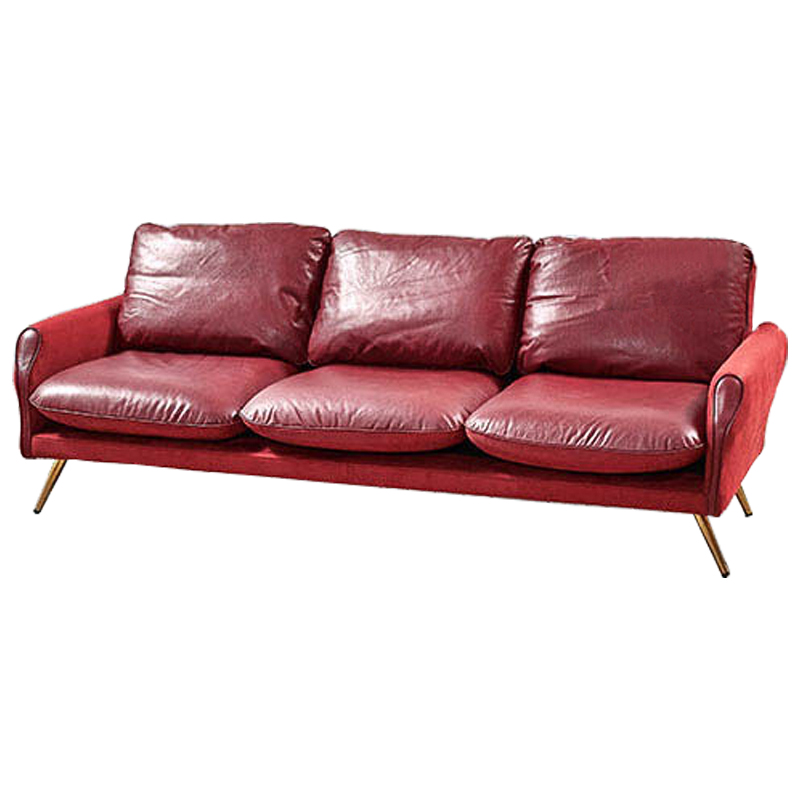 Диван Arnaldo Sofa Красный Золотой Диван Arnaldo Sofa Красный Золотой в Челябинске | Loft Concept