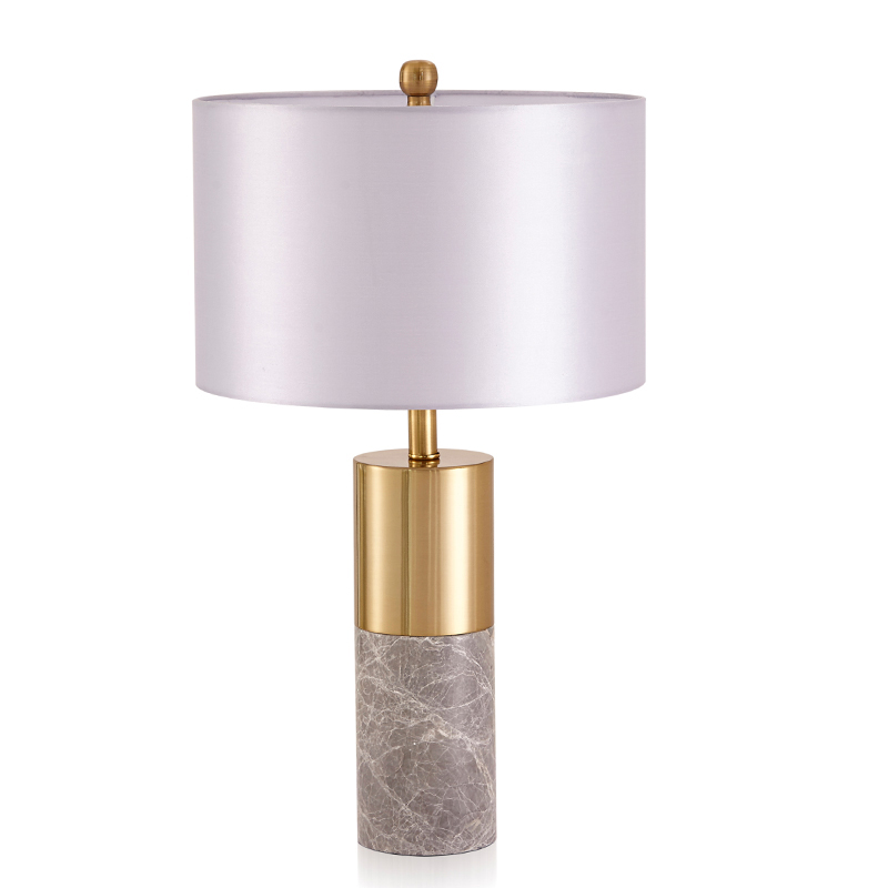 Настольная лампа ZOEY TABLE LAMP Gray base White shade Золотой Белый Серый Настольная лампа ZOEY TABLE LAMP Gray base White shade Золотой Белый Серый в Челябинске | Loft Concept