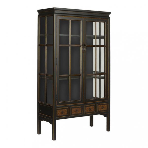 Шкаф-витрина Chinese Rack Черный Шкаф-витрина Chinese Rack Черный в Челябинске | Loft Concept