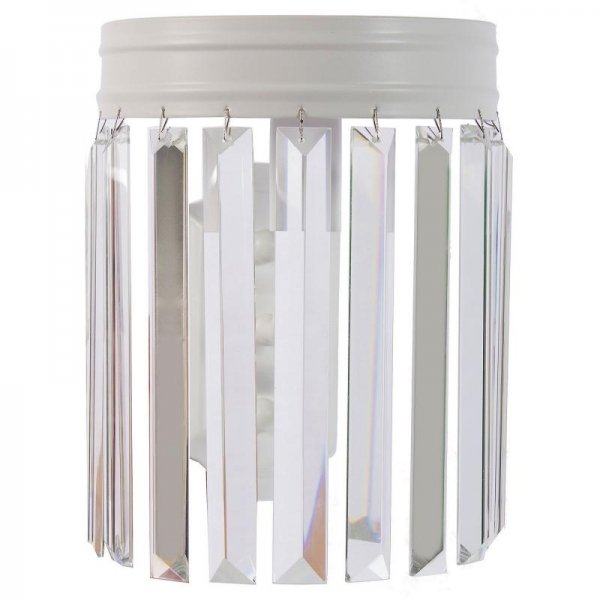 Настенная лампа RH Odeon Clear Glass White Bra Белый Прозрачное Стекло Настенная лампа RH Odeon Clear Glass White Bra Белый Прозрачное Стекло в Челябинске | Loft Concept
