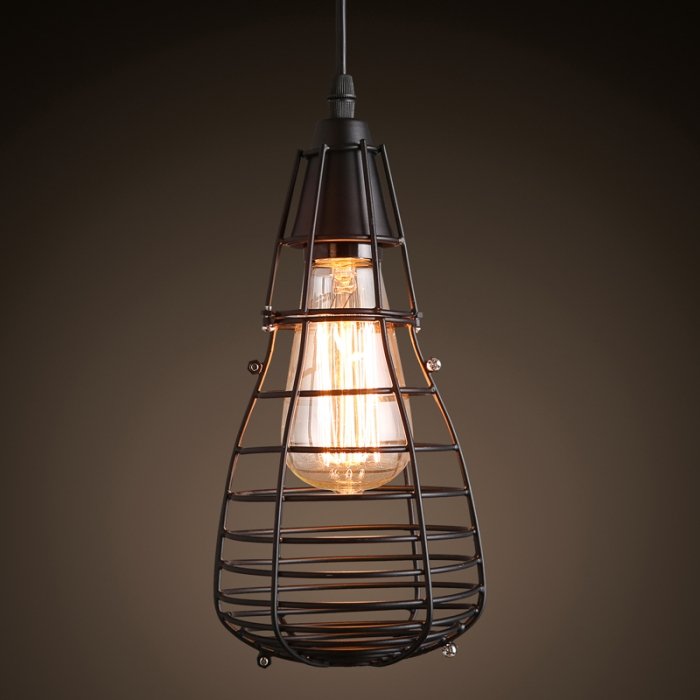 Подвесной светильник Pear Cage Pendant Черный Подвесной светильник Pear Cage Pendant Черный в Челябинске | Loft Concept