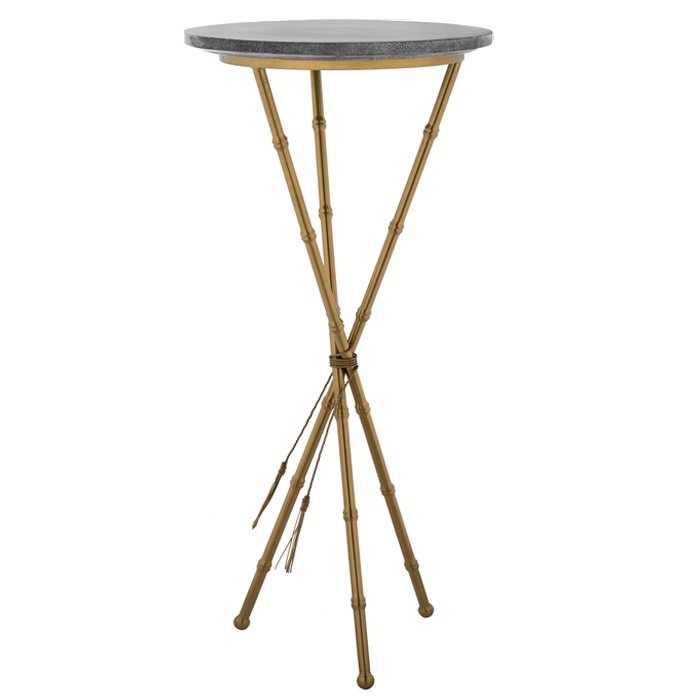 Green Stingray Skin Side Tables Gray Серый Золотой Green Stingray Skin Side Tables Gray Серый Золотой в Челябинске | Loft Concept