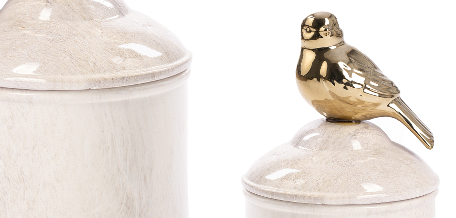 Ваза c крышкой Marble Bird Ваза c крышкой Marble Bird - Loft-Concept в Челябинске
