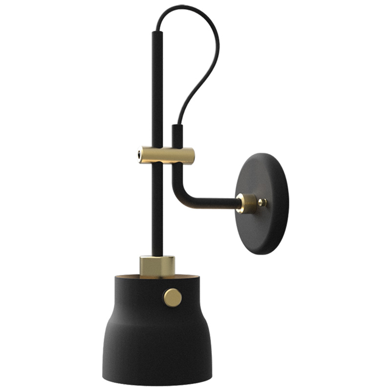 Бра RAM PLASENCIA Wall Lamp Черный Латунь Бра RAM PLASENCIA Wall Lamp Черный Латунь в Челябинске | Loft Concept