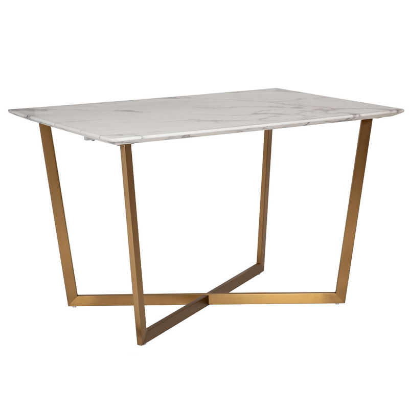 Обеденный стол Dining table Jacques White Белый Золотой Обеденный стол Dining table Jacques White Белый Золотой в Челябинске | Loft Concept