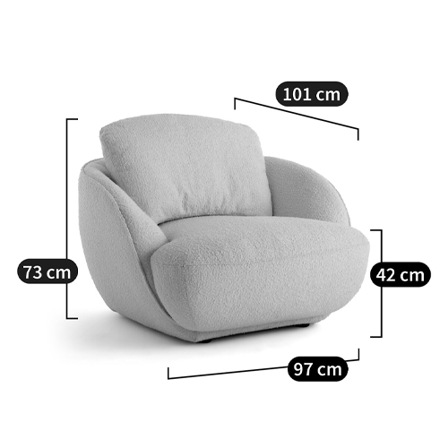 Полукруглое кресло из обивки меланж Halle Melange Armchair Полукруглое кресло из обивки меланж Halle Melange Armchair в Челябинске