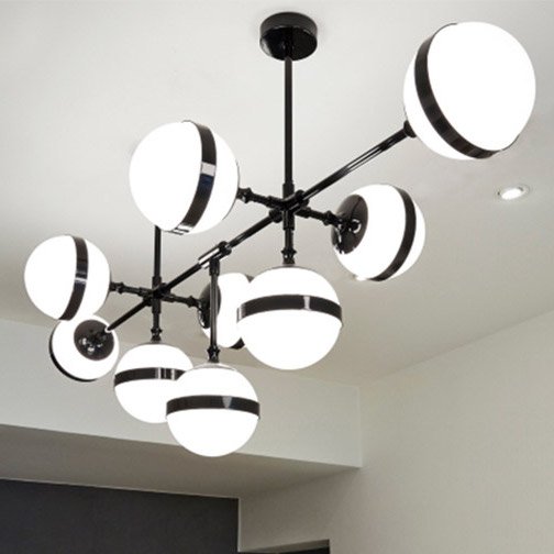 Люстра Peggy Futura suspension lamps Hangar Design Черный Молочный Люстра Peggy Futura suspension lamps Hangar Design Черный Молочный в Челябинске | Loft Concept