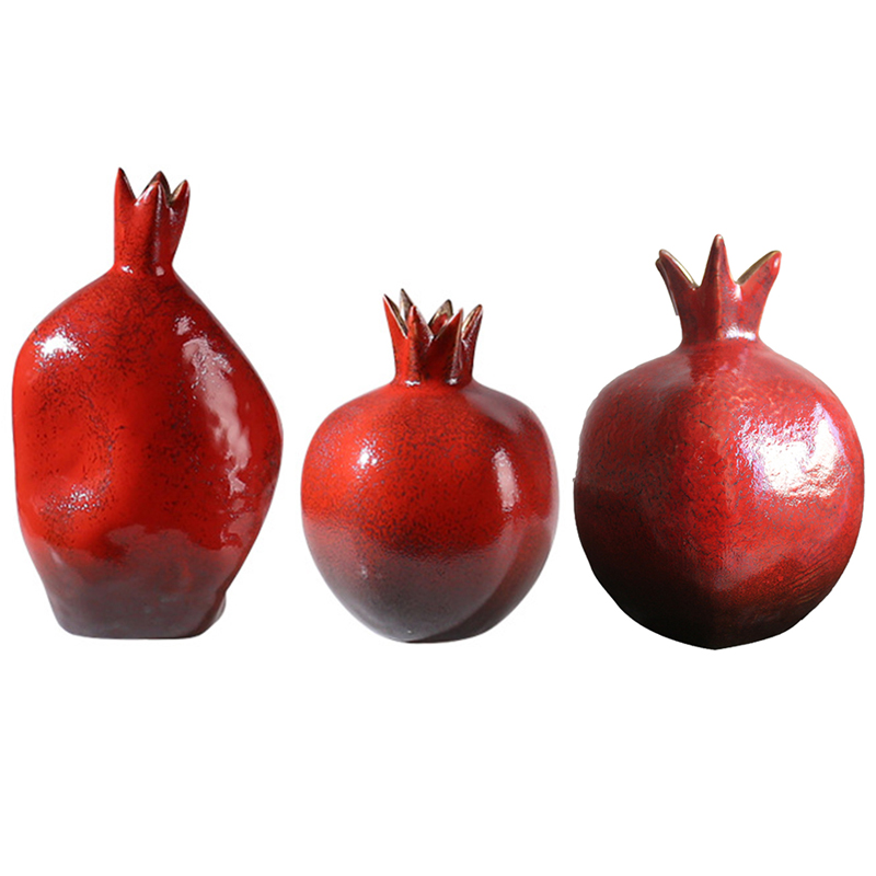 Декоративная статуэтка Pomegranate Statuette Красный Золотой Декоративная статуэтка Pomegranate Statuette Красный Золотой в Челябинске | Loft Concept