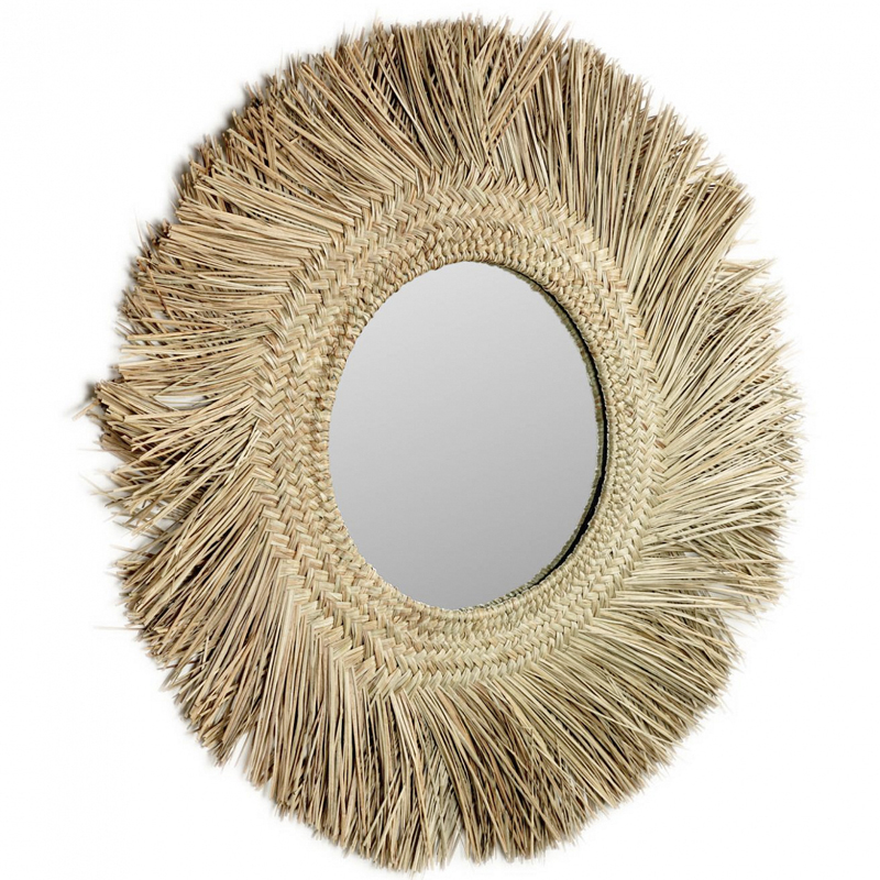 Зеркало сплетенное вручную Handmade Mirror Light Safari Древесина Зеркало сплетенное вручную Handmade Mirror Light Safari Древесина в Челябинске | Loft Concept