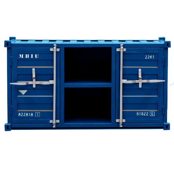 ТВ-тумба LOFT TV SEA CONTAINER синий металл Синий Серебряный ТВ-тумба LOFT TV SEA CONTAINER синий металл Синий Серебряный в Челябинске | Loft Concept
