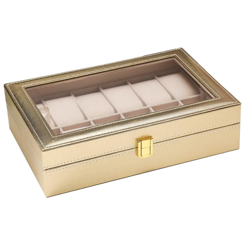Шкатулка для часов Oscar Watch Box Золотой Бежевый Шкатулка для часов Oscar Watch Box Золотой Бежевый в Челябинске | Loft Concept