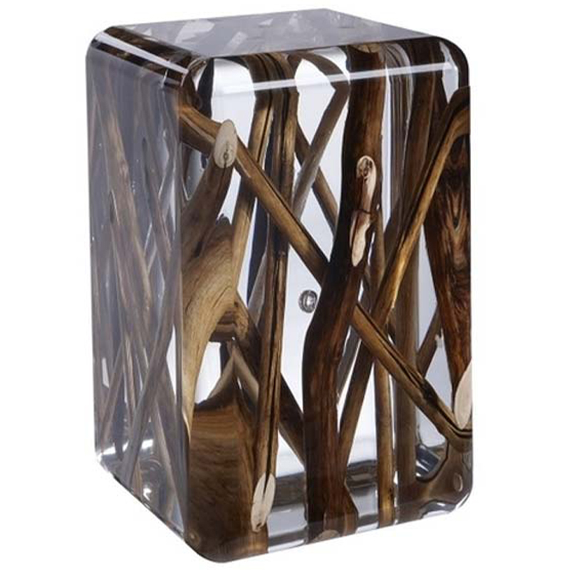 Дизайнерский приставной стол Bout de canape ICE KISIMI Side Table Прозрачный Коричневый Дизайнерский приставной стол Bout de canape ICE KISIMI Side Table Прозрачный Коричневый в Челябинске | Loft Concept