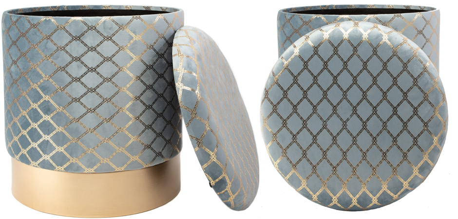 Пуф PUF Upholstery Gold Mesh голубой Пуф PUF Upholstery Gold Mesh голубой - Loft-Concept в Челябинске