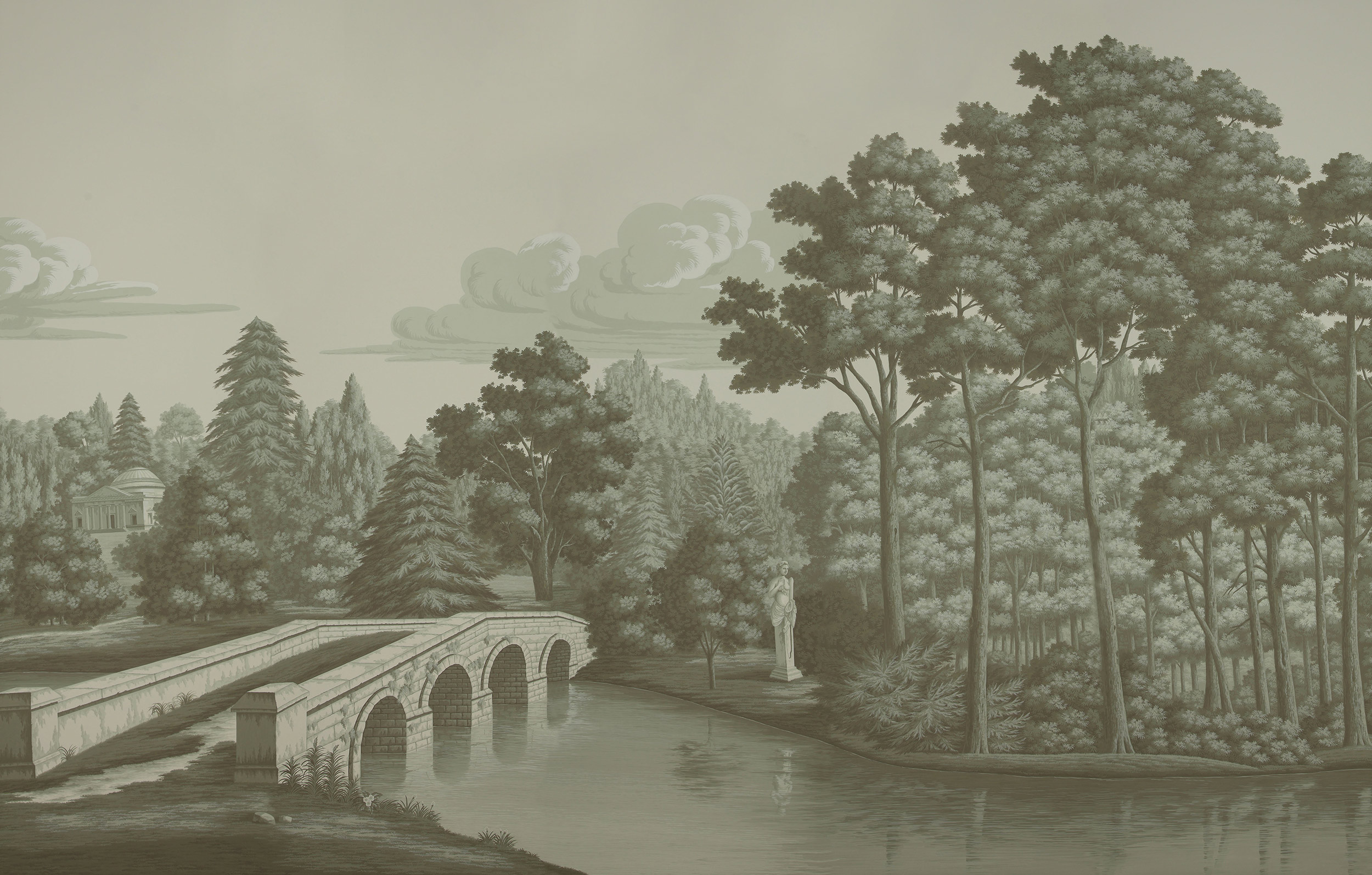 Обои ручная роспись English Landscape Crystal Grey on scenic paper Обои ручная роспись English Landscape Crystal Grey on scenic paper - постер Loft-Concept в Челябинске
