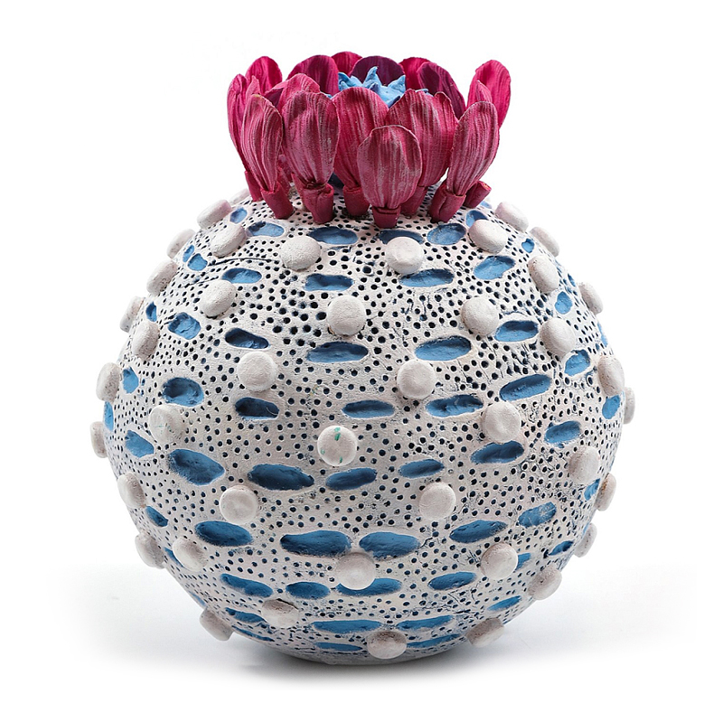 Статуэтка тропический фрукт Tropical Fruit Round Flower Blue Голубой Белый Розовый Статуэтка тропический фрукт Tropical Fruit Round Flower Blue Голубой Белый Розовый в Челябинске | Loft Concept