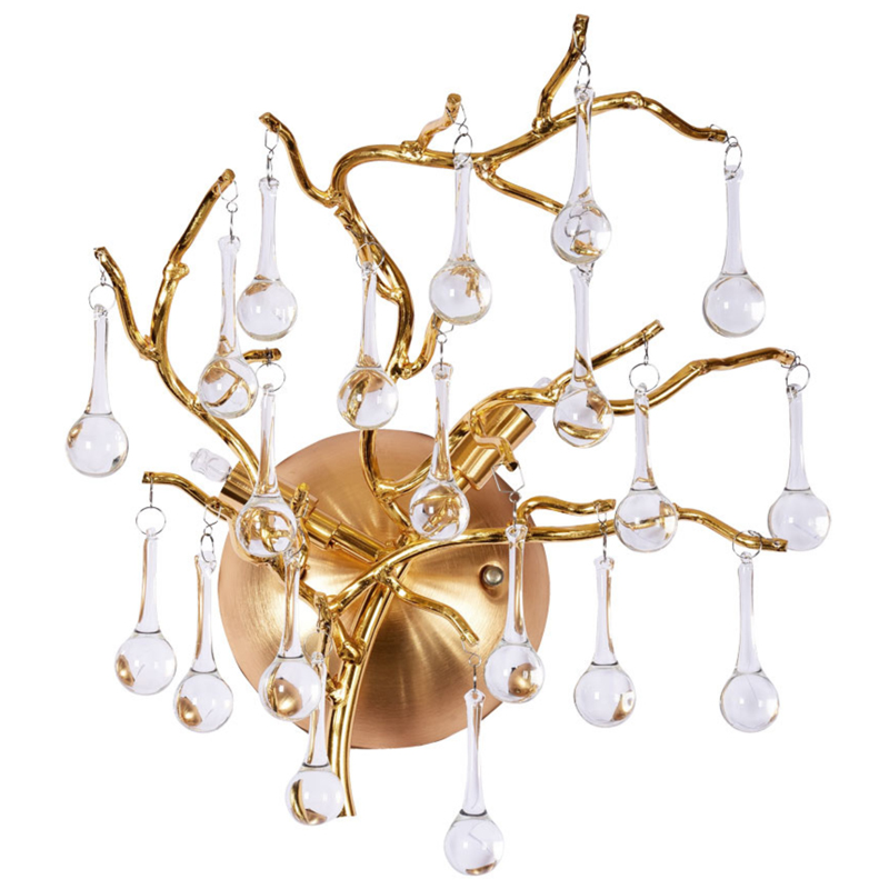 Бра Droplet Gold Wall Lamp Золотой Прозрачное Стекло Бра Droplet Gold Wall Lamp Золотой Прозрачное Стекло в Челябинске | Loft Concept