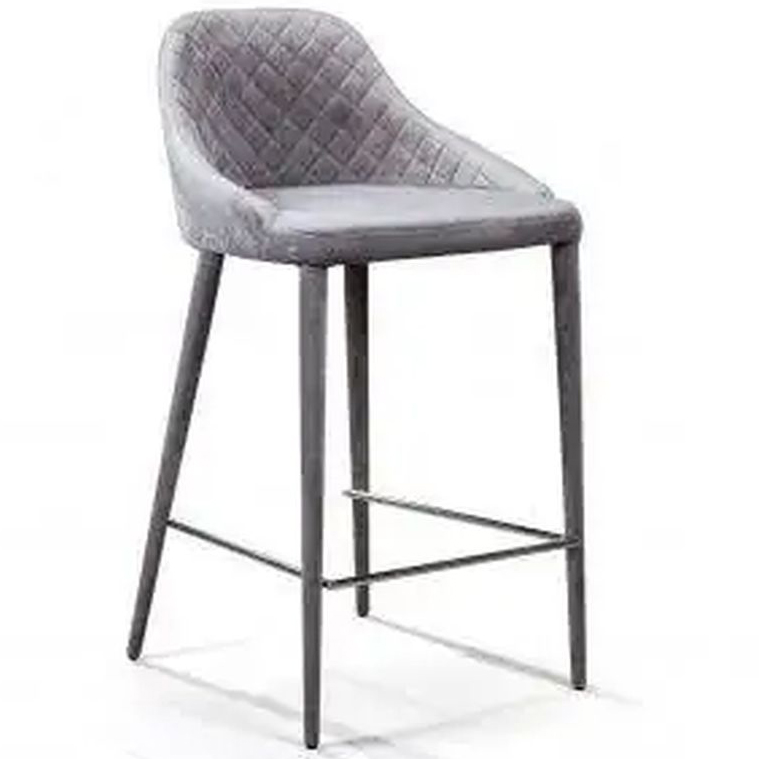 Стул Douglas Rhombus Bar stool Серый Велюр Светло-серый Стул Douglas Rhombus Bar stool Серый Велюр Светло-серый в Челябинске | Loft Concept