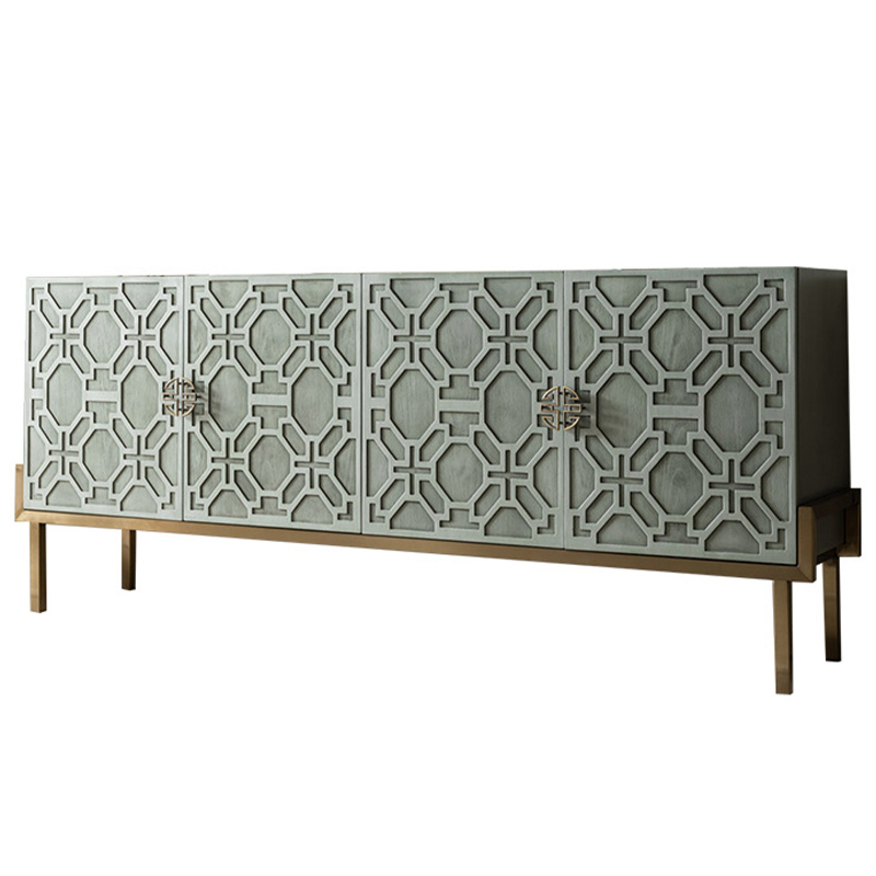 Комод Aveline Wood Chest of Drawers Зеленый Латунь Комод Aveline Wood Chest of Drawers Зеленый Латунь в Челябинске | Loft Concept