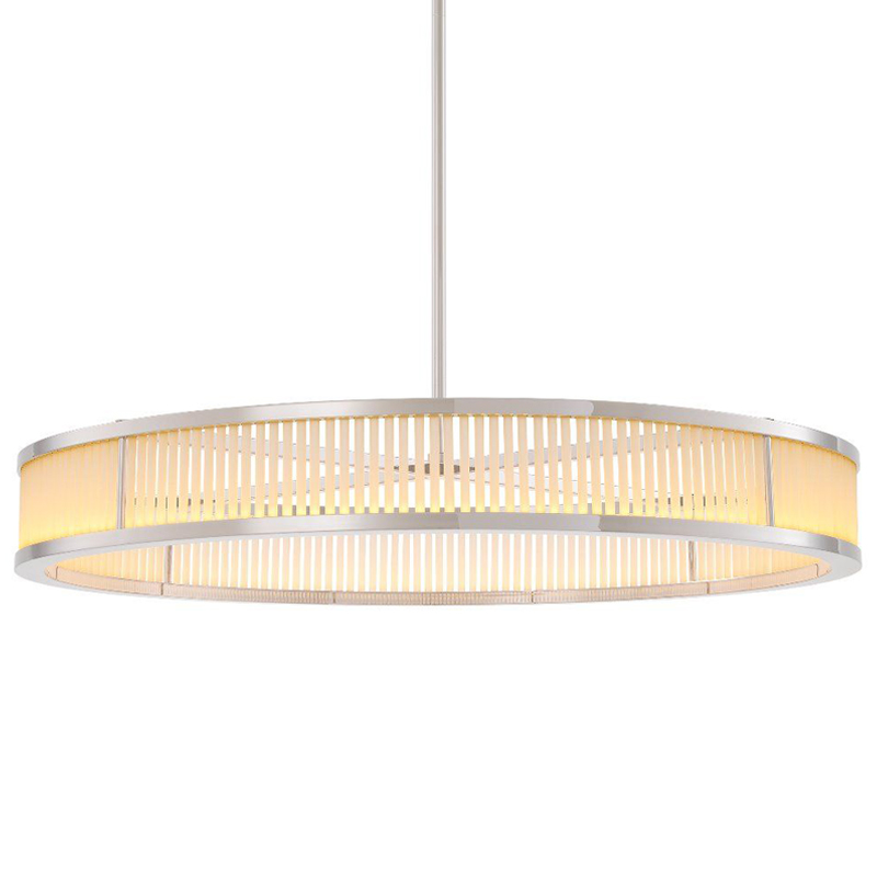 Люстра Eichholtz Chandelier Thibaud L Nickel Никель Белое матовое стекло Люстра Eichholtz Chandelier Thibaud L Nickel Никель Белое матовое стекло в Челябинске | Loft Concept
