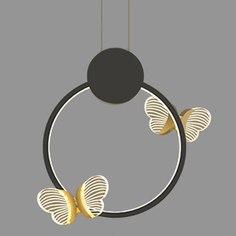 Светильник Butterfly Black Circle Прозрачный Черный Золотой Светильник Butterfly Black Circle Прозрачный Черный Золотой в Челябинске | Loft Concept