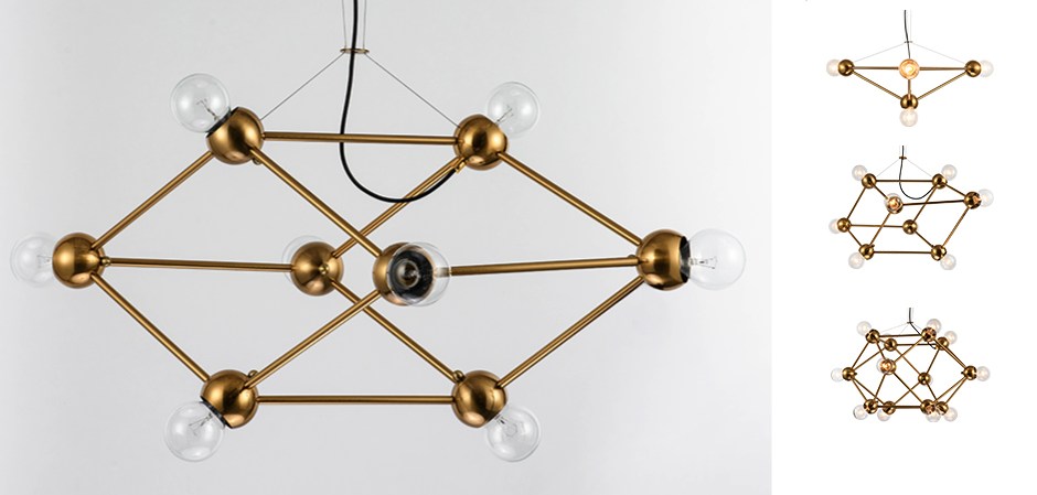 Люстра Molecule Gold Chandelier Люстра Molecule Gold Chandelier - Loft-Concept в Челябинске