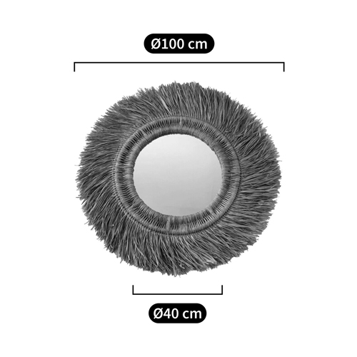 Зеркало из ротанга и сизаля WICKER MIRROR 100 в Челябинске