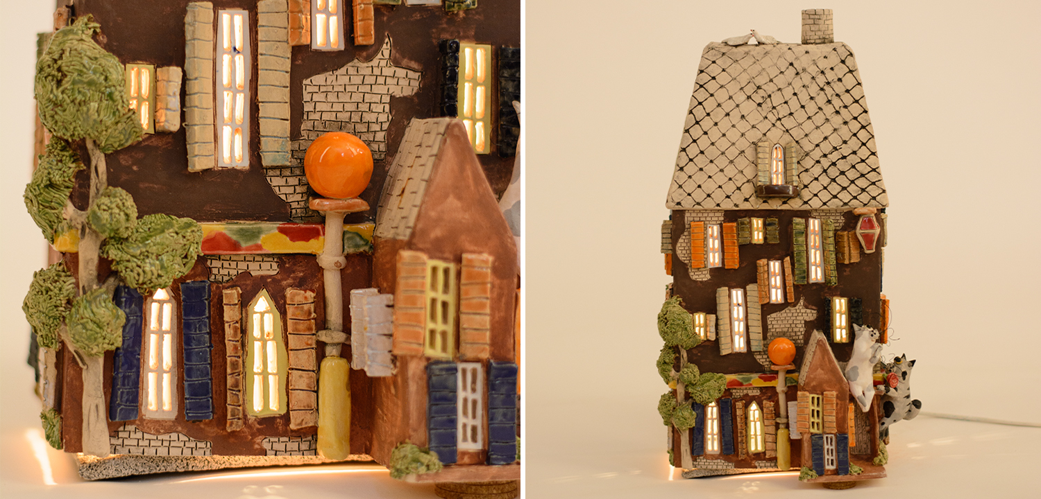 Ночник Домик Two Cats brown - фото №1