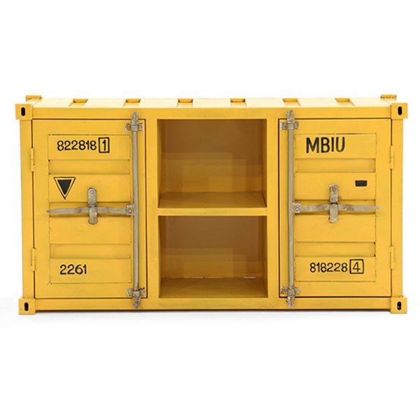 ТВ тумба морской контейнер Loft TV container yellow Желтый ТВ тумба морской контейнер Loft TV container yellow Желтый в Челябинске | Loft Concept