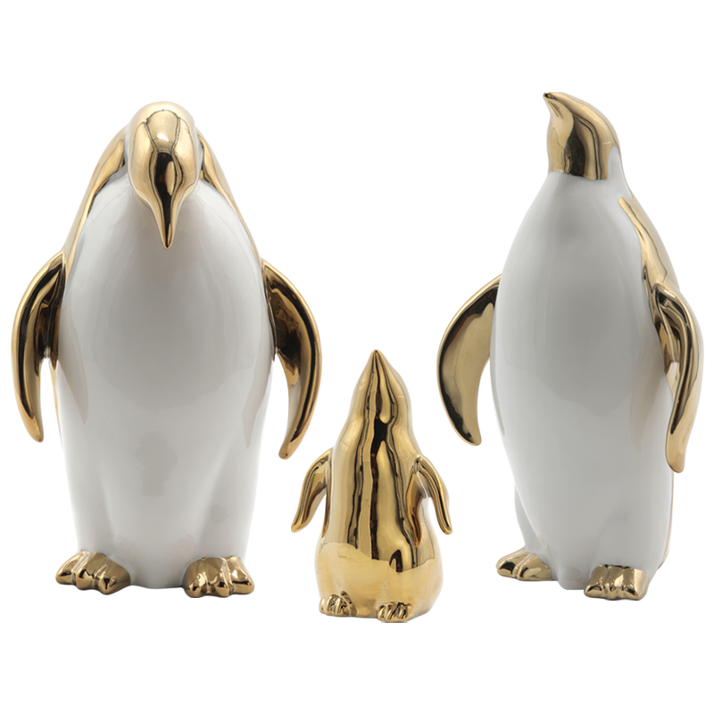 Декор Penguin Золотой Белый Декор Penguin Золотой Белый в Челябинске | Loft Concept