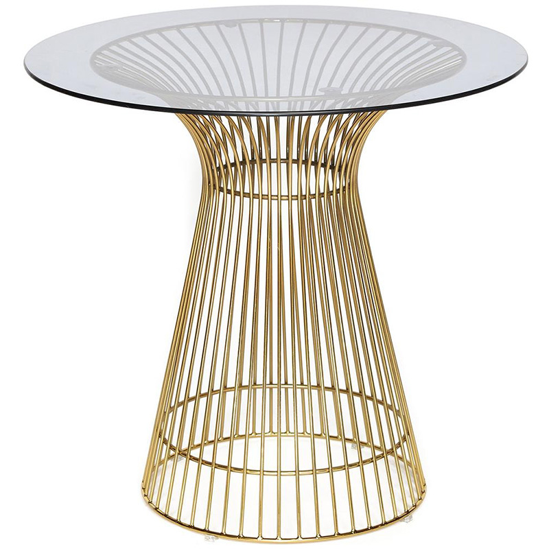 Обеденный стол Platner table gold Золотой Прозрачный Обеденный стол Platner table gold Золотой Прозрачный в Челябинске | Loft Concept