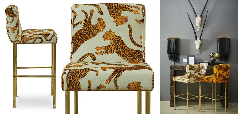 Барный Стул Сафари с орнаментом Kings Stone Bar Stool Барный Стул Сафари с орнаментом Kings Stone Bar Stool - Loft-Concept в Челябинске