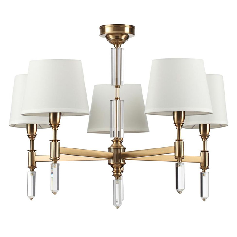 Люстра Ramona White Chandelier Бронза Белый Люстра Ramona White Chandelier Бронза Белый в Челябинске | Loft Concept