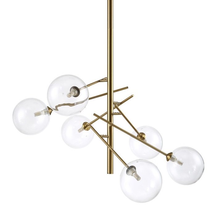 Люстра Gallotti & Radice Straight 6 Бронза Прозрачное Стекло Люстра Gallotti & Radice Straight 6 Бронза Прозрачное Стекло в Челябинске | Loft Concept