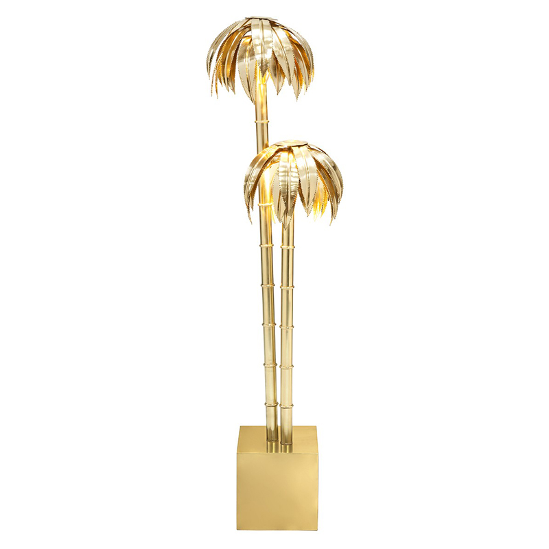 Торшер FLOOR LAMP PALMERY X2 Brass Латунь Торшер FLOOR LAMP PALMERY X2 Brass Латунь в Челябинске | Loft Concept