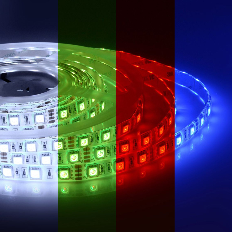 Светодиодная влагозащищенная лента 14,4W/m 60LED/m 3528SMD разноцветная 5M Белый Светодиодная влагозащищенная лента 14,4W/m 60LED/m 3528SMD разноцветная 5M Белый в Челябинске | Loft Concept